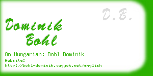 dominik bohl business card